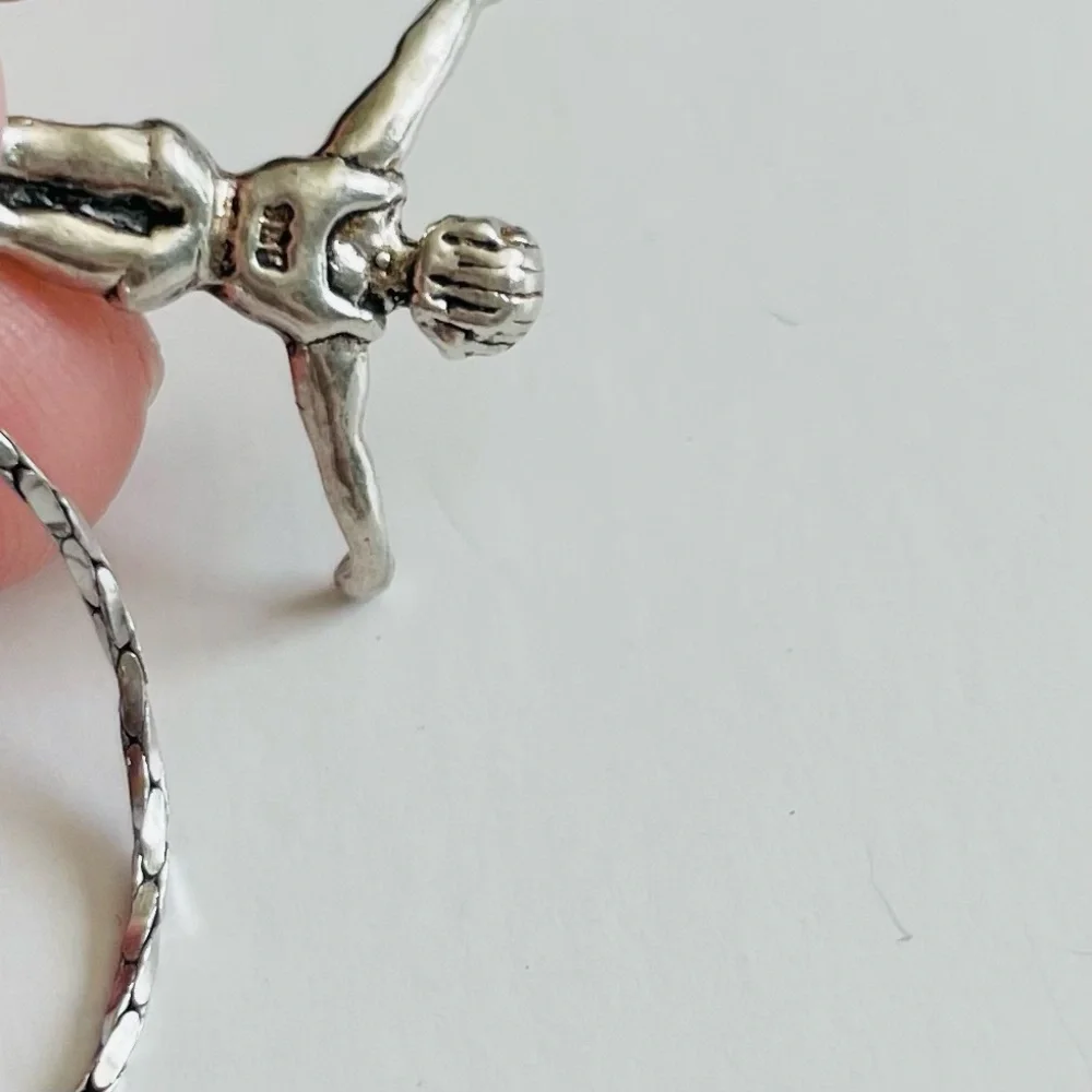 925 Silver acrobat / diver/ athlete woman pendant charm